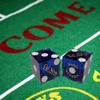 Cyber-Deals Matching 19mm Craps Dice Pair - Authentic Nevada Casino Table-Played Dice - Reno Cal Neva (Blue Polished) view 3