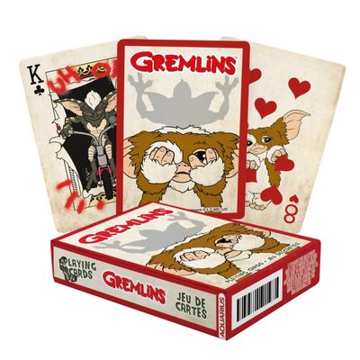 AQUARIUS Gremlins Playing Cards - Gremlins Themed Deck of Cards for Your Favorite Card Games - Officially Licensed Gremlins Merchandise & Collectibles - Poker Size with Linen Finish