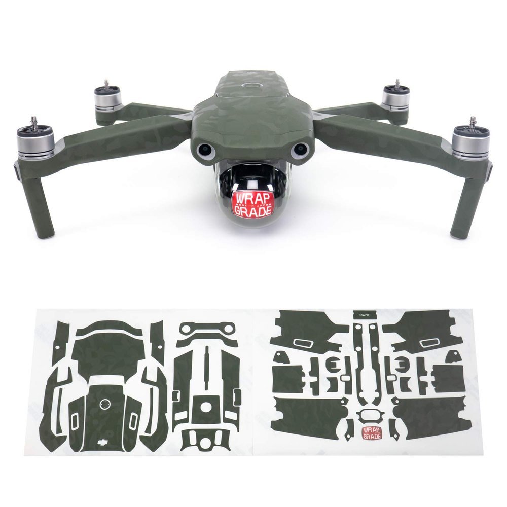 Wrapgrade Main Unit Skin Compatible with DJI Mavic Air 2 (Army Bumpy CAMO)