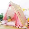 Children's Tent, Triangular Structure Cotton Canvas Princess Castle Foldable Easy to Store Boy Game House (Color : C) view 3