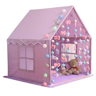 Children's Tent, Household Chiffon Curtain Princess Castle Boy Game House Star Lights Indoor (Color : Purple)