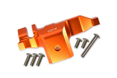 7pc Set Upgrades Aluminum Transmission Lower Spur Gear Case Cover 1/10 TRX4 Defender Trail Crawler RC Cars by GPM (Orange)