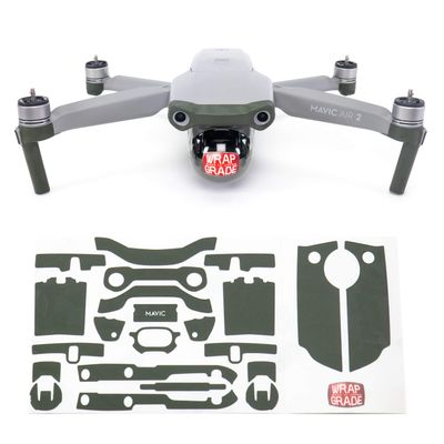 Wrapgrade Skin Compatible with DJI Mavic Air 2 | Accent Color A (Army Bumpy CAMO)