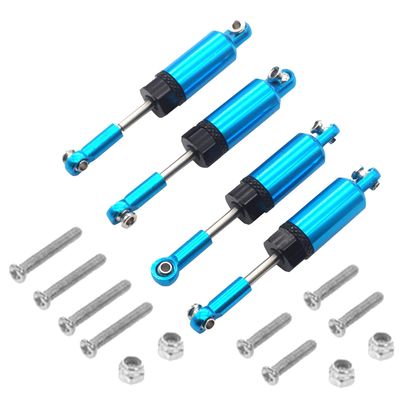 4Pack Share Goo Metal Shock Absorber Kit Damper Suspension Upgrade Part Compatible with WPL 1/16 C14 C24 RC Crawler Off-Road Car Truck (Blue)