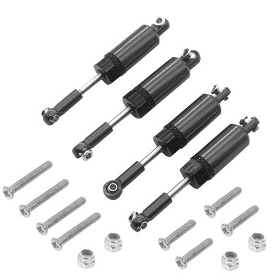 4Pack Share Goo Metal Shock Absorber Kit Damper Suspension Upgrade Part Compatible with WPL 1/16 C14 C24 RC Crawler Off-Road Car Truck (Dark gray)