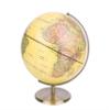 Exerz 12" World Globe Antique Metal Arc and Base Bronzed colour - Educational Geographic Earth Globe - Modern Map in Vintage Color view 1