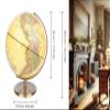 Exerz 12" World Globe Antique Metal Arc and Base Bronzed colour - Educational Geographic Earth Globe - Modern Map in Vintage Color view 2