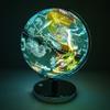 Exerz Illuminated World Globe 9.1-inch Diameter Metal Base - Political Map (Day) Constellation Globe (Night) - 2 in 1 Light up Cable Free LED lamp view 2