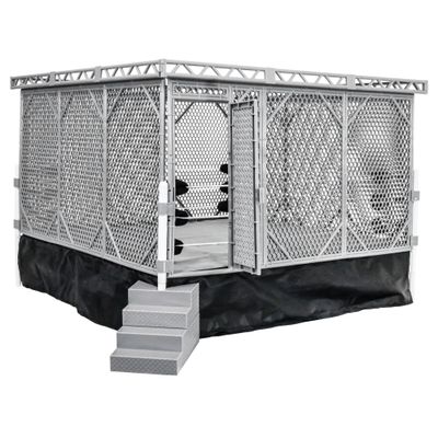 Steel Cage Playset & Wrestling Ring for Wrestling Action Figures