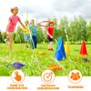 31 PCS Christmas Carnival Games, 3 in 1 Indoor Outdoor Bean Bag Ring Toss Games for Kids Birthday Party, Plastic Soft Cones Yard Lawn Game for Family Party Kid's Gift view 3