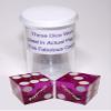 Cyber-Deals Wide Selection 19mm Craps Dice Pairs - Authentic Nevada Casino Table-Played Dice (Peppermill (Reno) - Purple Polished, Non-Matching) view 2