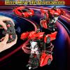 BLOOLILIES Remote Control Car for Boys 4-7 8-12 Christmas Birthday Gifts,1:18 Scale Rc Cars Transform Robot Toy Cars with 360 Rotating Led Lights & One Button Deformation, Transform Car Toys for Kids view 3