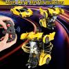 BLOOLILIES Remote Control Car for Boys 4-7 8-12 Birthday Valentines Gifts,1:18 Scale Rc Cars Transform Robot Toy Cars with 360 Rotating Led Lights & One Button Deformation Transform Car Toys for Kids view 3