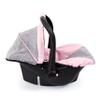 Bayer Design 67933AA Toy, Car Seat Easy Go for Neo Vario Pram with Cover, Doll Accessories, Pink, Grey with Butterfly,Grey/pink, for dolls up to 18" view 2