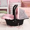 Bayer Design 67933AA Toy, Car Seat Easy Go for Neo Vario Pram with Cover, Doll Accessories, Pink, Grey with Butterfly,Grey/pink, for dolls up to 18" view 4