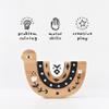 Wee Gallery Bamboo Nesting Bird, Building and Stacking Blocks, Arc Stacker and Balance Toy for Child Motor Skills, Problem Solving, Play, and Nursery Decor (for Kids Age 18 Months and up) view 3