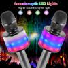 Amazmic Kids Karaoke Microphone Machine Toy Bluetooth Microphone Portable Wireless Karaoke Machine Handheld with LED Lights, Gift for Children Adults Birthday Party, Home KTV(Gray) view 2