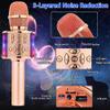 Amazmic Kids Karaoke Microphone Machine Toy Bluetooth Microphone Portable Wireless Karaoke Machine Handheld with LED Lights, Gift for Children Adults Birthday Party, Home KTV(Champagne) view 4