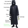 Absolute Vibe Plague Doctor Bird Mask and Hat Combo Set Halloween Costume Steampunk Cosplay Props (L, BLACK-001) view 3