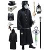 Absolute Vibe Plague Doctor Bird Mask and Hat Combo Set Halloween Costume Steampunk Cosplay Props (S, WHITE-002) view 1
