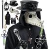 Absolute Vibe Plague Doctor Bird Mask and Hat Combo Set Halloween Costume Steampunk Cosplay Props (S, WHITE-002) view 2