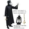 Absolute Vibe Plague Doctor Bird Mask and Hat Combo Set Halloween Costume Steampunk Cosplay Props (S, WHITE-002) view 4