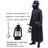 Absolute Vibe Plague Doctor Bird Mask and Hat Combo Set Halloween Costume Steampunk Cosplay Props (S, BLACK-001) view 4