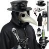 Absolute Vibe Plague Doctor Bird Mask and Hat Combo Set Halloween Costume Steampunk Cosplay Props (S, WHITE-001) view 2