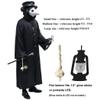 Absolute Vibe Plague Doctor Bird Mask and Hat Combo Set Halloween Costume Steampunk Cosplay Props (S, WHITE-001) view 4