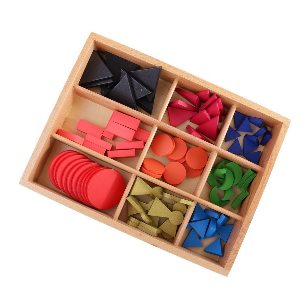 Inzopo Montessori Language Material-Basic Wooden Grammar Symbols with Box for Kids Early Education