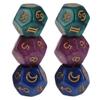 6 Pieces of Multi-Sided Acrylic Pearl Astrological Dice for Constellation Divination Accessory view 1