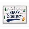 Stupell Industries Bright Rustic Sign Happy Camper Phrase Nature Activities view 1