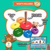 KIDS KORNER Baby Toys Wooden Stacking Rings - Bilingual Educational Toys for 2 Year Old | Learn Rainbow Colors in English & Spanish | Wood Building Blocks with Toddler Games Learning Activities Ebook view 2