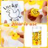 50-Pieces Float & Squeak Mini Duck Stress Relief Toys Stress Balls for Adult, Mini Round Eye Rubber Ducks Squeeze Fun for Birthday Party Office Christmas Stocking Stuffer Gift view 2