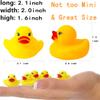 50-Pieces Float & Squeak Mini Duck Stress Relief Toys Stress Balls for Adult, Mini Round Eye Rubber Ducks Squeeze Fun for Birthday Party Office Christmas Stocking Stuffer Gift view 3