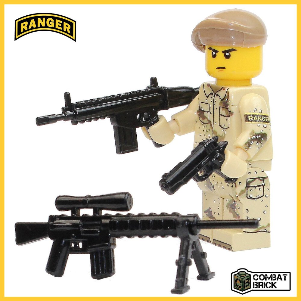 Premium Limited Edition US Army Ranger Minifigure - Custom Brick Builder Soldier by CombatBrick