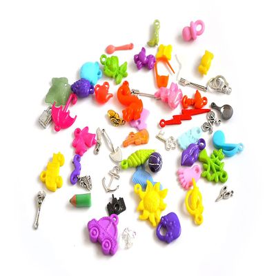 TomToy Double-Sided I Spy Trinkets for I Spy Bag, I Spy Bottle, Mixed Miniatures, Small Buttons, Beads, Charms and Objects, 1-3cm, Set of 50 trinkets
