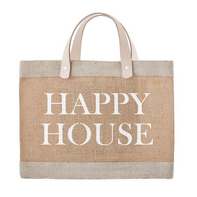 Santa Barbara Design Studio Face to Face Collection Tote Bag, 14" x 12", Happy House