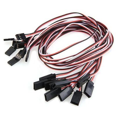 Davitu Electrical Equipments Supplies - 10 Pcs 3 Pin Male to Female RC Servo Extension Cord Cable 50cm Length