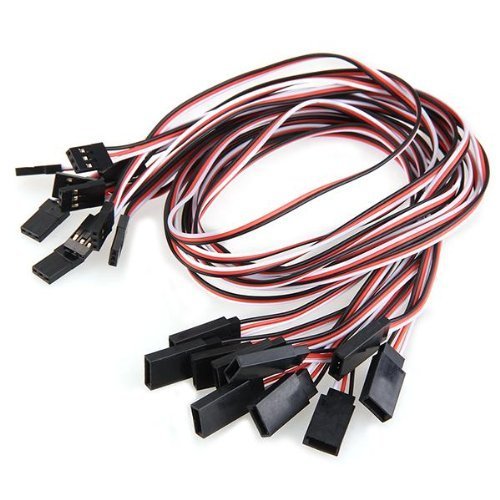Davitu Electrical Equipments Supplies - 10 Pcs 3 Pin Male to Female RC Servo Extension Cord Cable 50cm Length