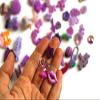 TomToy Purple I Spy Trinkets for Rainbow I Spy Bottle/Bag, Colorful Miniatures, Mixed Buttons, Beads, Charms, 1-3cm, Set of 50 view 2