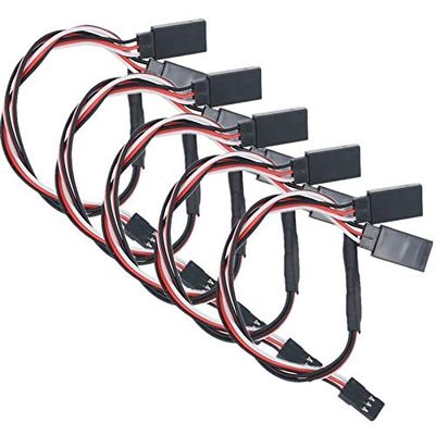 Davitu Electrical Equipments Supplies - 5 pcs 300mm Y Extension Cord Cable Wire RC Servo for RC Model Toys 20%Off