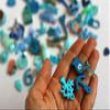 TomToy Blue I Spy Trinkets for Rainbow I Spy Bottle/Bag, Colorful Miniatures, Mixed Buttons, Beads, Charms, 1-3cm, Set of 50 view 2