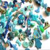 TomToy Blue I Spy Trinkets for Rainbow I Spy Bottle/Bag, Colorful Miniatures, Mixed Buttons, Beads, Charms, 1-3cm, Set of 50 view 4
