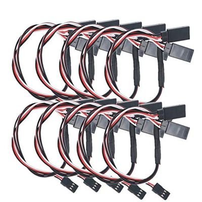 Davitu Electrical Equipments Supplies - 10 pcs 300MM RC Servo Y Extension Wire Cable FOR Futaba JR RC Car, plane and helicopter 20%Off