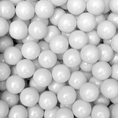 MoonxHome Ball Pit Balls Crush Proof Plastic Children's Toy Balls Macaron Ocean Balls 2.15 Inch Pack of 100 Light Gray