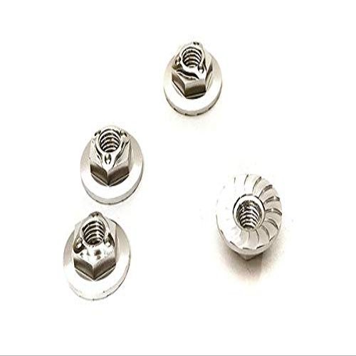 Integy Realistic M4 Size Machined 4mm Serrated Wheel Nuts Flanged for Most 1/10 Scale