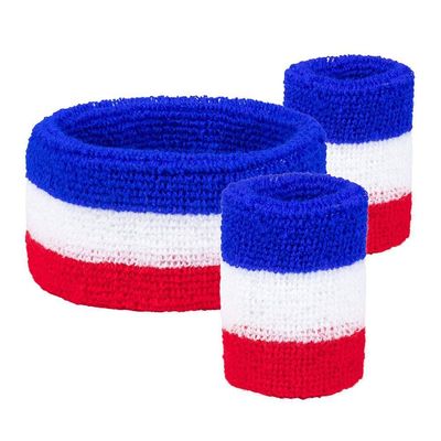 Boland 61980  Sweatbands Set of 3, 1 Headband, 2 Wristbands, Football, World Cup, European Championship, Public Viewing, Fan Item