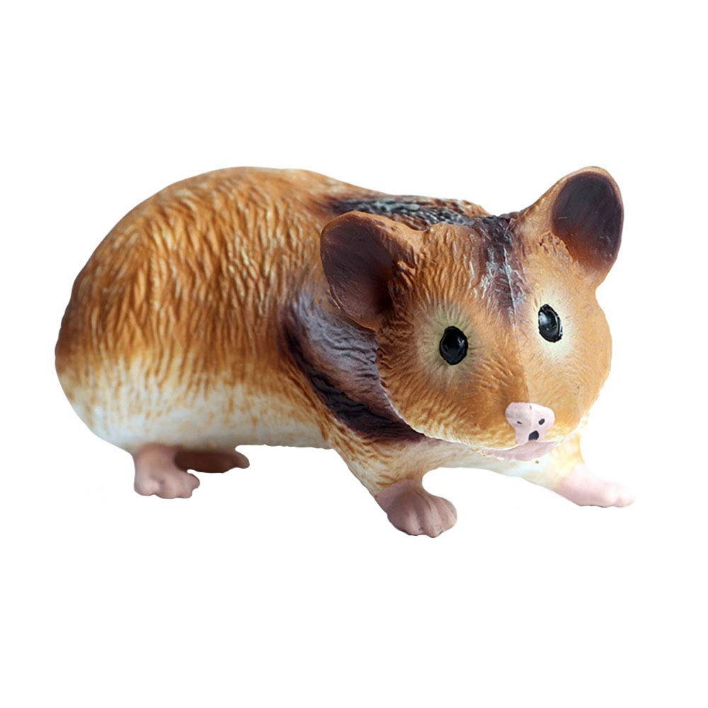 Flormoon Realistic Animal Figures Hamster Figurines, Science Project, Cake Topper, Early Educational Toys Birthday for Toddlers Kids Age 3 4 5(Large Size)