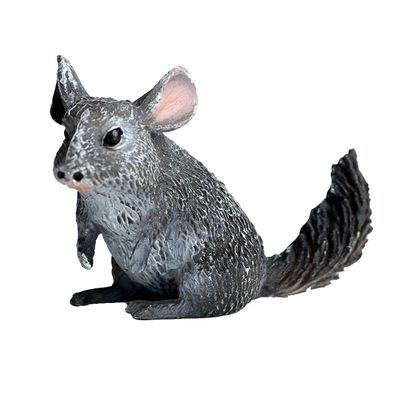 FLORMOON Realistic Animal Figures Chinchilla Lanigera Figurines, Science Project, Cake Topper, Early Educational Toys Birthday for Toddlers Kids Age 3 4 5